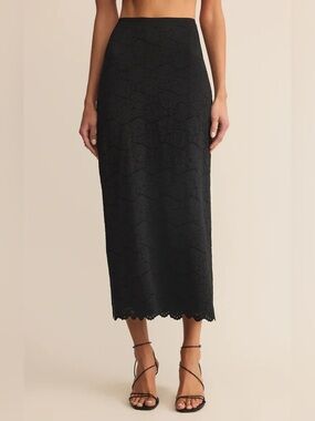Z Supply Black Lace Maxi Skirt